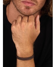 SECTOR BANDY Herrenarmband aus geflochtenem Leder braun - Herrenarmb&auml;nder - 2