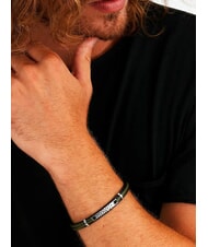 SECTOR BANDY Herrenarmband aus Leder und Stahl gr&uuml;n - Herrenarmb&auml;nder - 2