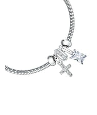 MORELLATO TORCHON Schlangenarmband mit Kreuz und Kristall SILBER - Armb&auml;nder - 3