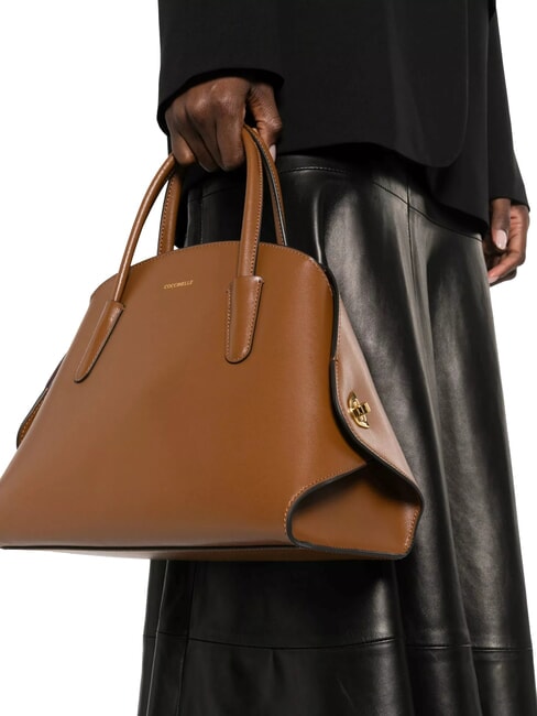 TYLDE CALF Handtasche mit Schulterriemen Cognac - Damentaschen