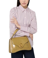 COCCINELLE C-ME CALF COCKER Aktentasche aus Leder mit Schultergurt Seegras - Damentaschen - 4