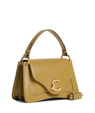 COCCINELLE C-ME CALF COCKER Kleine Ledertasche mit Schultergurt Seegras - Damentaschen - 2