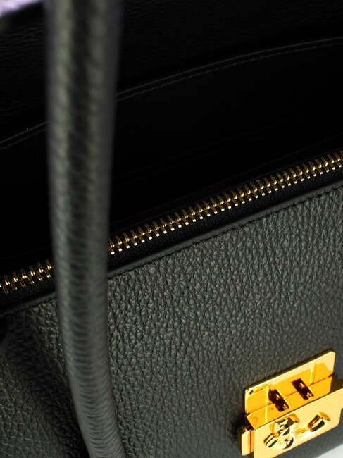 C-ME LOCK Schultertasche, Leder Schwarz - Damentaschen