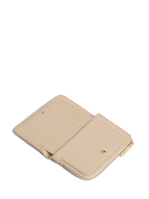 METALLIC SOFT Kleine Geldb&ouml;rse aus Leder Sandmuschel - Brieftaschen Damen