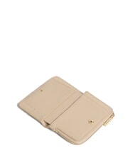 COCCINELLE METALLIC SOFT Kleine Geldb&ouml;rse aus Leder Sandmuschel - Brieftaschen Damen - 2