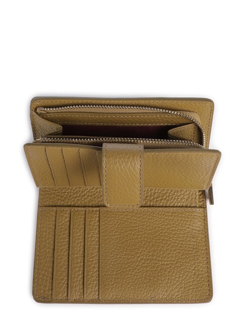 METALLIC SOFT Geldb&ouml;rse aus strukturiertem Leder Seegras - Brieftaschen Damen