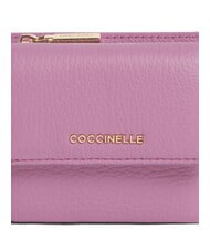COCCINELLE METALLIC SOFT Portemonnaie aus genarbtem Leder Qualle - Brieftaschen Damen - 3
