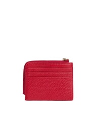 COCCINELLE TASSEL Kartenetui mit Rei&szlig;verschluss aus geh&auml;mmertem Leder Scharlach - Brieftaschen Damen - 2