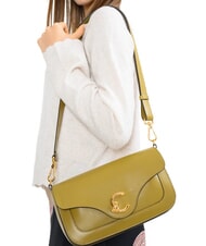 COCCINELLE C-ME CALF Schultertasche aus Leder Seegras - Damentaschen - 5