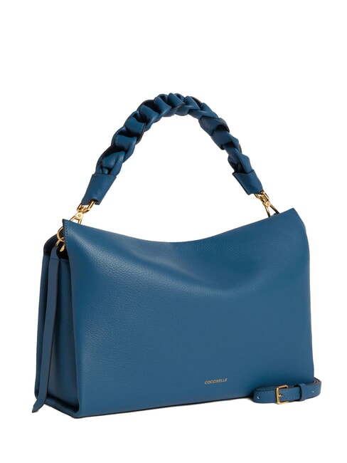 BOHEME Handtasche, mit Schultergurt, aus Leder tiefes bl/sandshe - Damentaschen