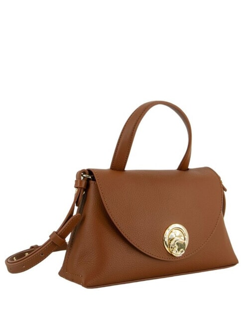 NIKLA Handtasche mit Schulterriemen Cognac/Schwarz - Damentaschen