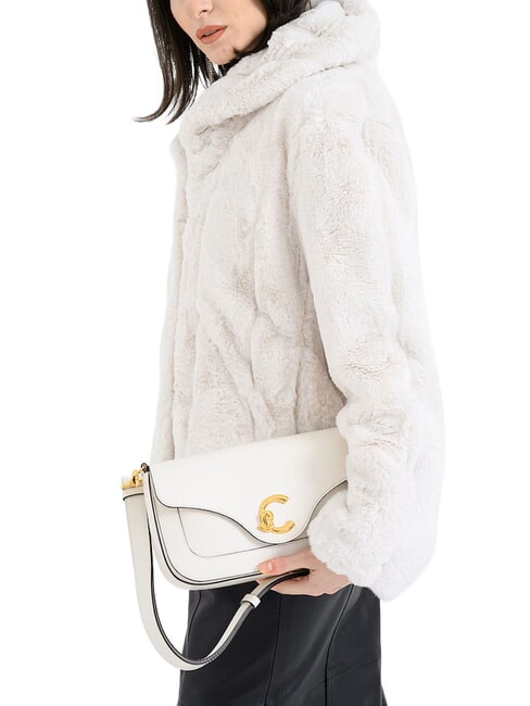 C-ME CALF Schultertasche aus Leder Perle - Damentaschen