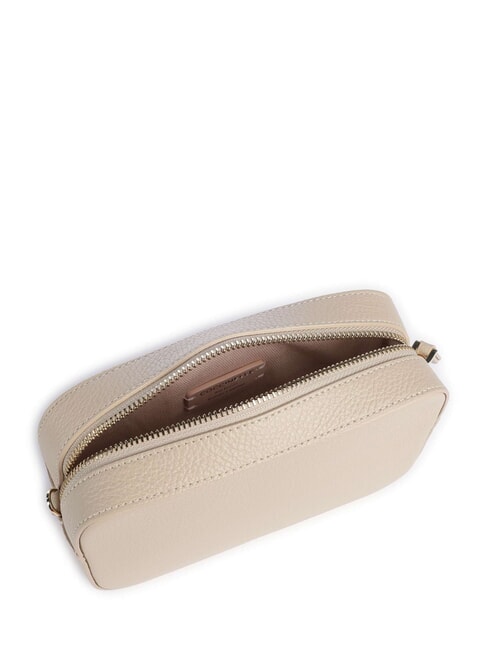 TEBE Schultertasche aus strukturiertem Leder Sandmuschel - Damentaschen