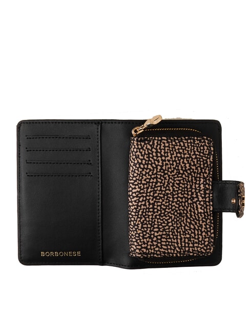 CLASSICA Mittelgro&szlig;e Geldb&ouml;rse mit M&uuml;nzfach OP / NATUR / SCHWARZ - Damentaschen