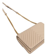 PINKO CLASSIC LOVE ONE Tasche aus Nappaleder Beige-Rauchgrau-Antikgold - Damentaschen - 4