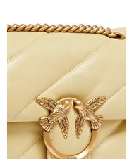 PINKO MINI LOVE BAG Nappatasche Vanillegelb-Antikgold - Damentaschen - 3