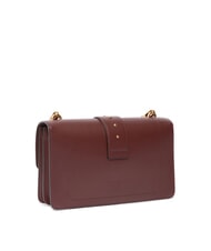 PINKO LOVE ONE CLASSIC Umh&auml;ngetasche aus Leder mit &Uuml;berschlag - Damentaschen