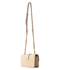 PINKO LOVE ONE CLASSIC Mini-Umh&auml;ngetasche aus Leder Beige-Rauchgrau-Antikgold - Damentaschen - 2