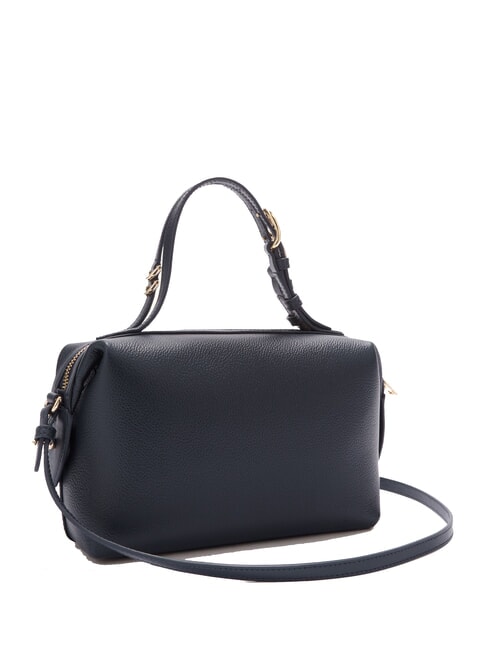 DOUBLE Ledertasche mit Schulterriemen Tintenblau - Damentaschen