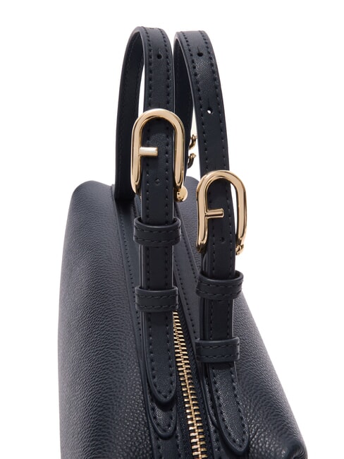 DOUBLE Ledertasche mit Schulterriemen Tintenblau - Damentaschen