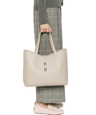 FURLA GOCCIA Umh&auml;ngetasche, Leder Leinen - Damentaschen - 5