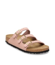 BIRKENSTOCK FLORIDA Dreireihiger Hausschuh aus Nubukleder Zartrosa - Damenschuhe - 3
