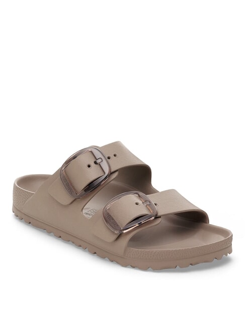 ARIZONA BIG BUCKLE EVA Pantoffel mit zwei Riemen und Schnallen grau taupe - Damenschuhe