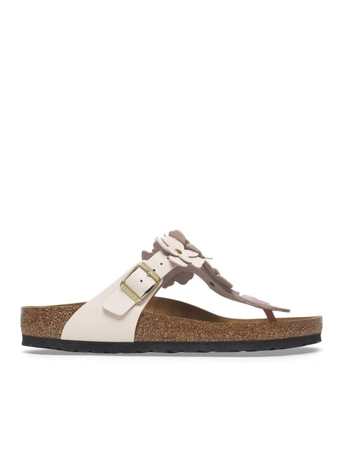 GIZEH Leder-Flip-Flops mit Blumen Hellrosa - Schuhe Unisex