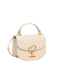 LOVE MOSCHINO HEART TURNLOCK Mini-Handtasche mit Schulterriemen Elfenbein - Damentaschen - 2