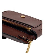 PINKO LOVE ONE POCKET Umh&auml;ngetasche aus Leder Burgunderwein-Antikgold - Damentaschen - 4