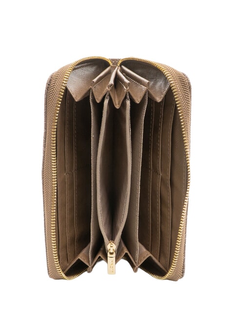 LUX Gro&szlig;e Geldb&ouml;rse mit Rei&szlig;verschluss Havanna - Brieftaschen Damen