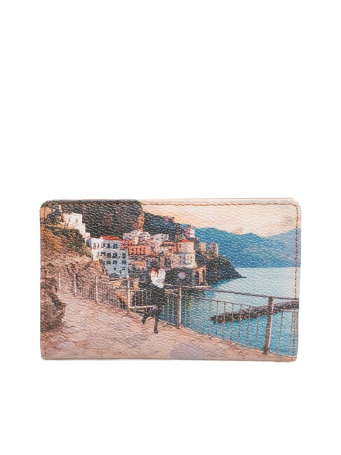 YESBAG Mittleres Kartenetui mit M&uuml;nzfach Winterk&uuml;ste - Brieftaschen Damen