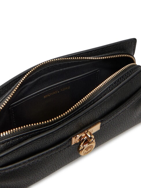 HAMILTON MODERNE Clutch mit Schulterriemen aus Metall Schwarz - Damentaschen