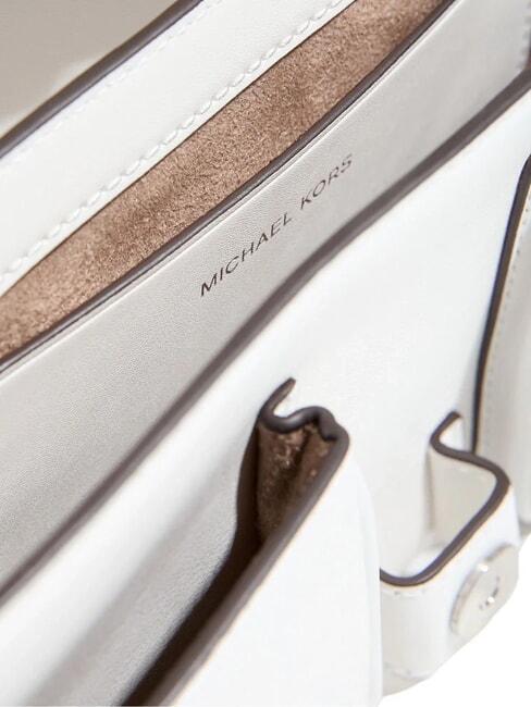 COLBY Mittelgro&szlig;e Schultertasche aus Leder optisch wei&szlig; - Damentaschen