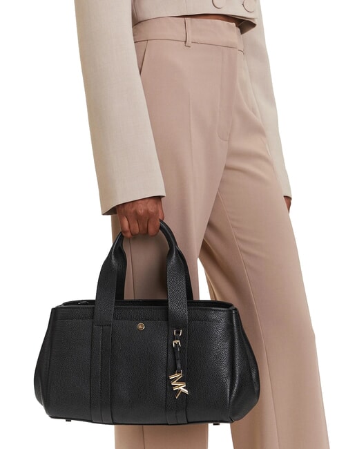 ROMEE Ledertasche mit Schulterriemen Schwarz - Damentaschen