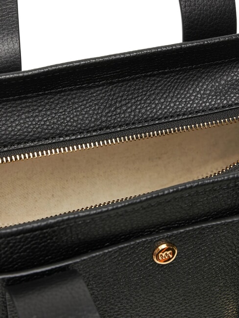 ROMEE Ledertasche mit Schulterriemen Schwarz - Damentaschen