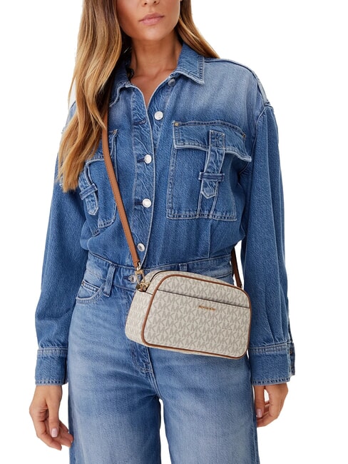 JET SET Kameratasche mit Allover-Print Vanilla/Acrn - Damentaschen