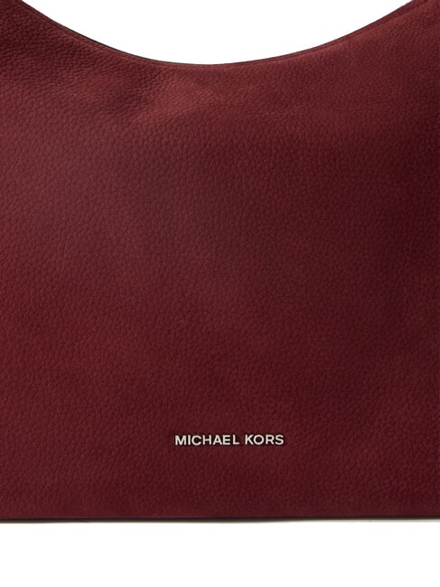 NOLITA Gro&szlig;e Schultertasche aus Nubukleder Ochsenblut - Damentaschen