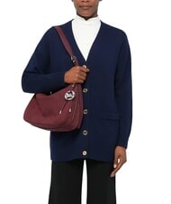 MICHAEL KORS NOLITA Gro&szlig;e Schultertasche aus Nubukleder Ochsenblut - Damentaschen - 4