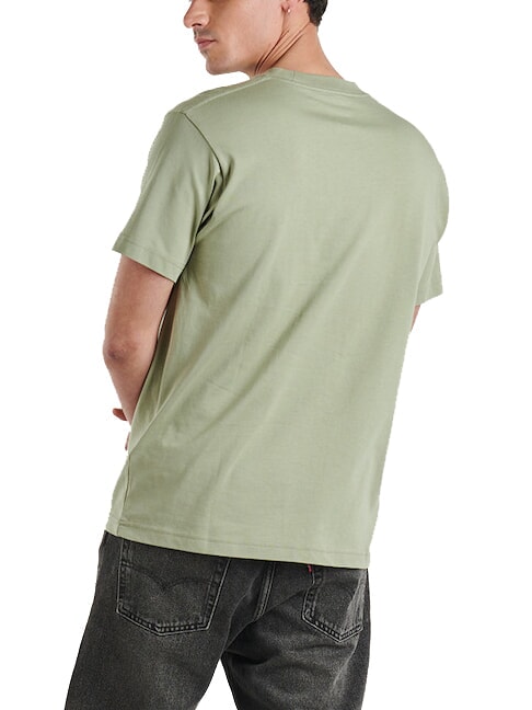 LEFT CHEST Locker geschnittenes Baumwoll-T-Shirt sanfter Salbei - Herren-T-Shirts
