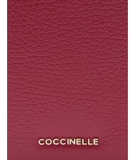 COCCINELLE METALLIC SOFT Passh&uuml;lle aus geh&auml;mmertem Leder Sangria - Reisezubeh&ouml;r - 3