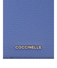 COCCINELLE METALLIC SOFT Passh&uuml;lle aus geh&auml;mmertem Leder Blau - Reisezubeh&ouml;r - 3