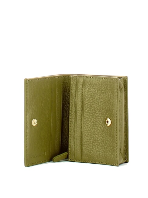 METALLIC SOFT Kleine Geldb&ouml;rse aus Leder Lorbeergr&uuml;n - Brieftaschen Damen