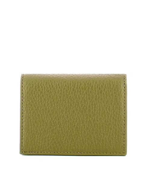 METALLIC SOFT Kleine Geldb&ouml;rse aus Leder Lorbeergr&uuml;n - Brieftaschen Damen