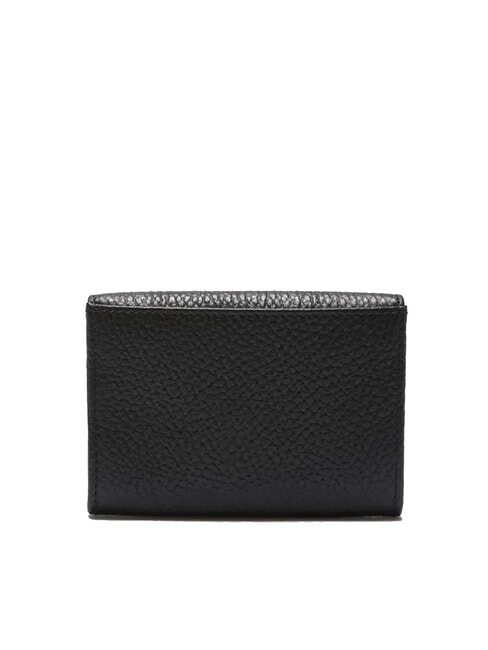 METALLIC SOFT Kartenetui aus geh&auml;mmertem Leder Schwarz - Brieftaschen Damen