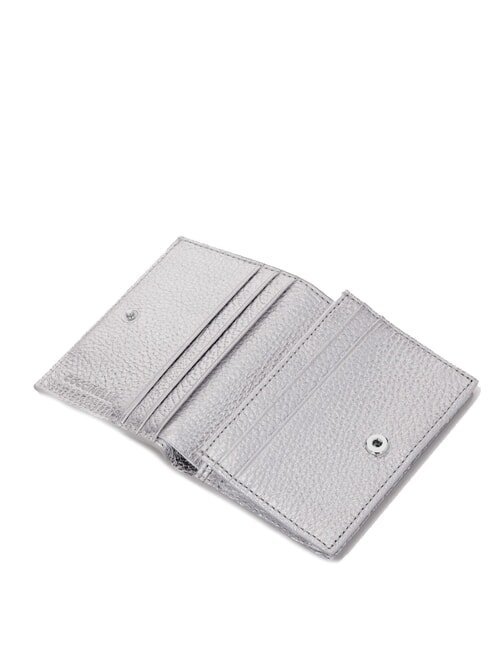 METALLIC SOFT Kleine Geldb&ouml;rse aus Leder SILBER - Brieftaschen Damen