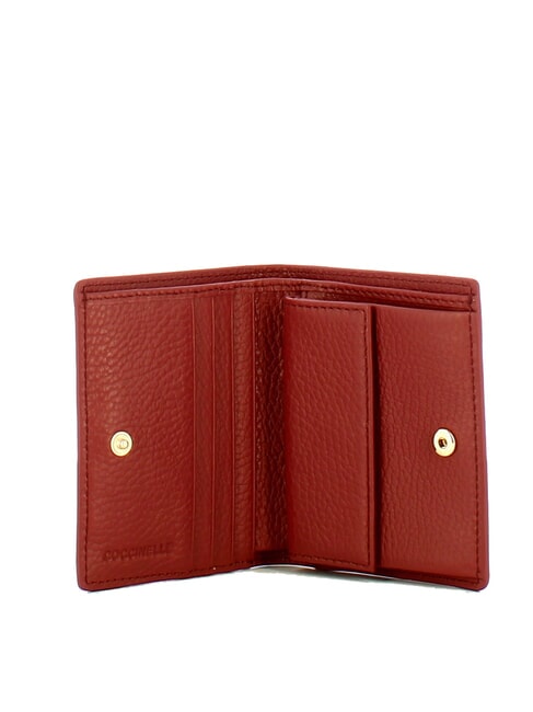 METALLIC SOFT  Kleine Geldb&ouml;rse aus Leder Brandy - Brieftaschen Damen