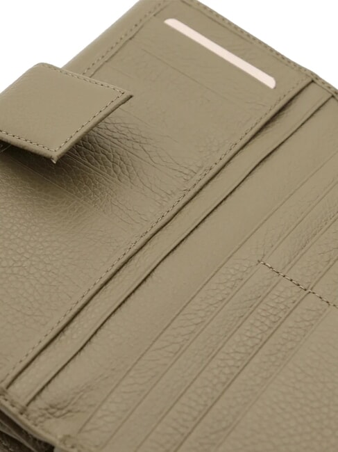 METALLIC SOFT Gro&szlig;es Lederportemonnaie Lorbeergr&uuml;n - Brieftaschen Damen