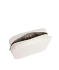 COCCINELLE TEBE Kleine Tasche aus strukturiertem Leder Wei&szlig; - Damentaschen - 3