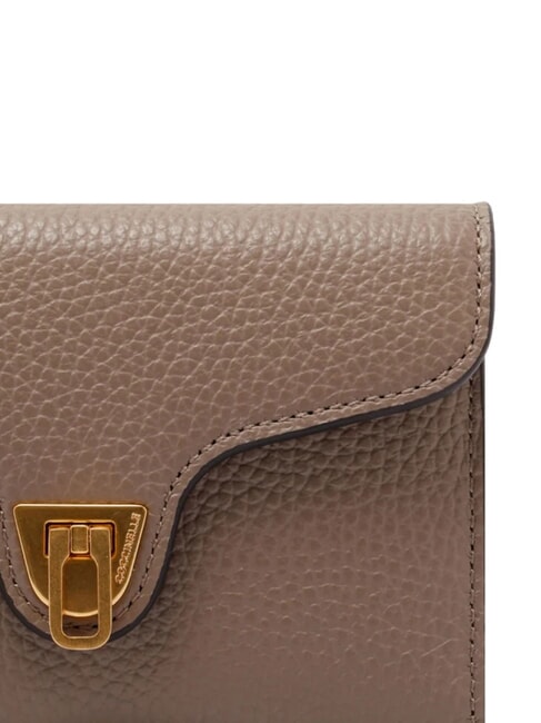 BEAT SOFT Mittelgro&szlig;e Brieftasche aus geh&auml;mmertem Leder warmes Taupe - Brieftaschen Damen